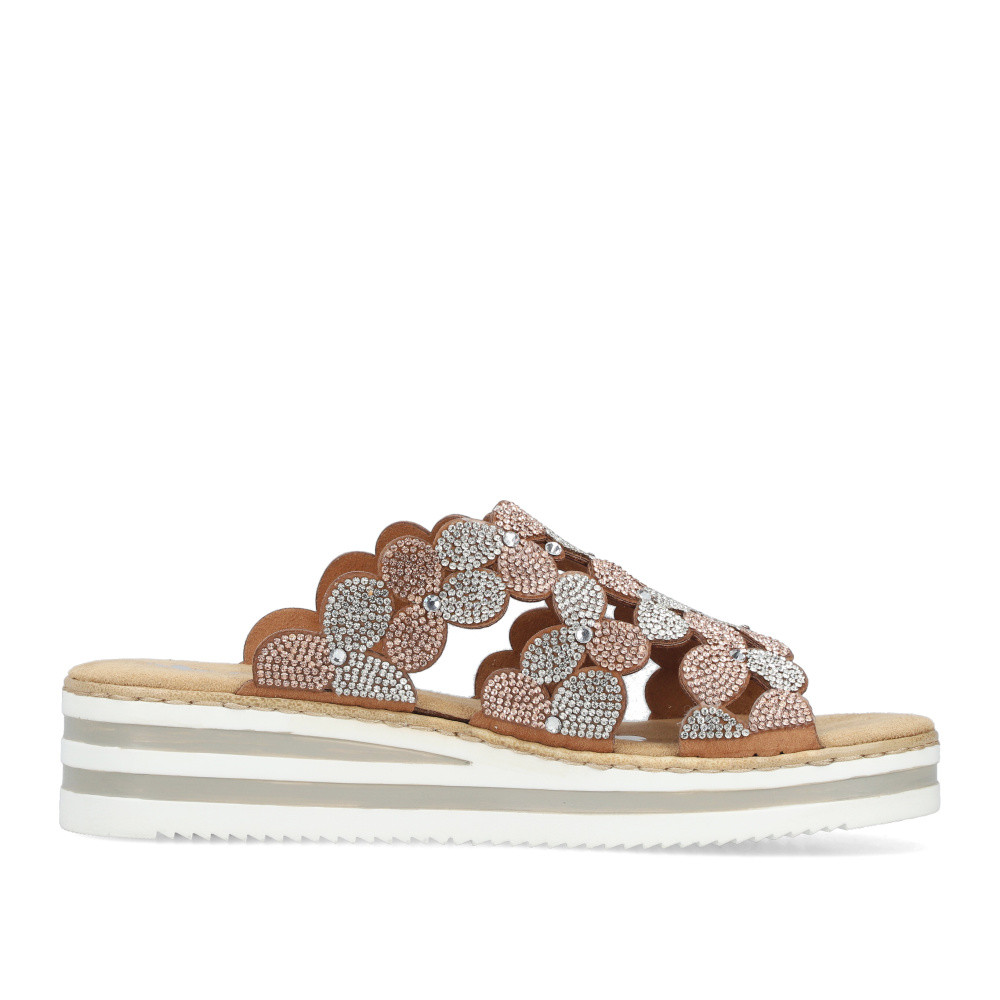 detail Dámské nazouváky RIEKER V02R8-90 hnědá S6