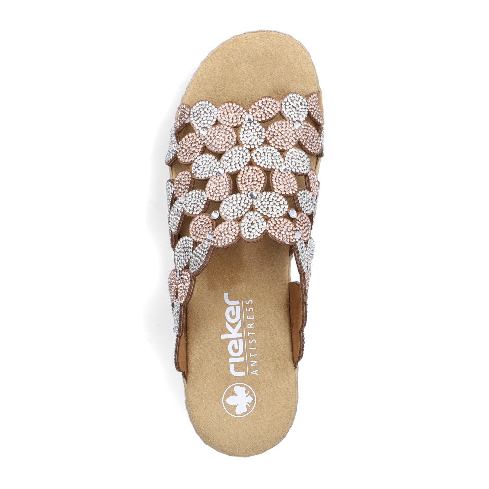 detail Dámské nazouváky RIEKER V02R8-90 hnědá S6