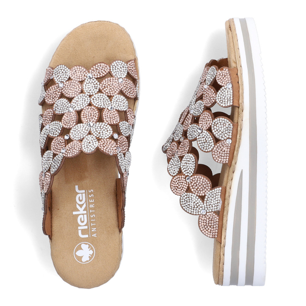 detail Dámské nazouváky RIEKER V02R8-90 hnědá S6