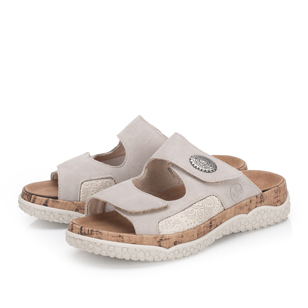 detail Dámské nazouváky RIEKER V0302-60 béžová S6