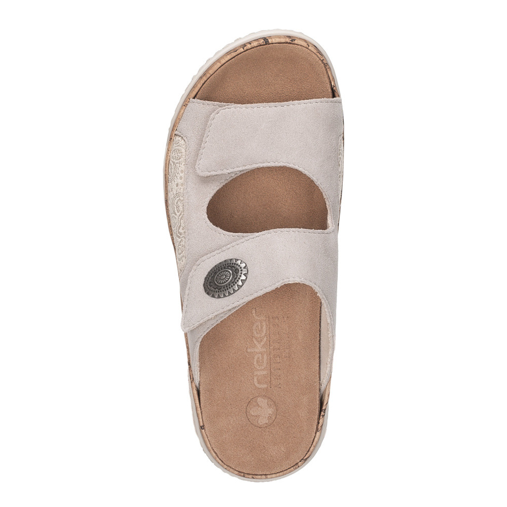 detail Dámské nazouváky RIEKER V0302-60 béžová S6