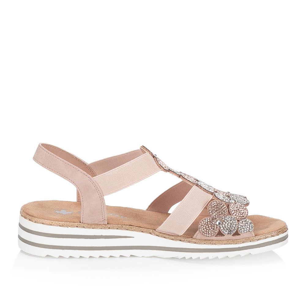 detail Dámské sandály RIEKER V0613-90 růžová S6