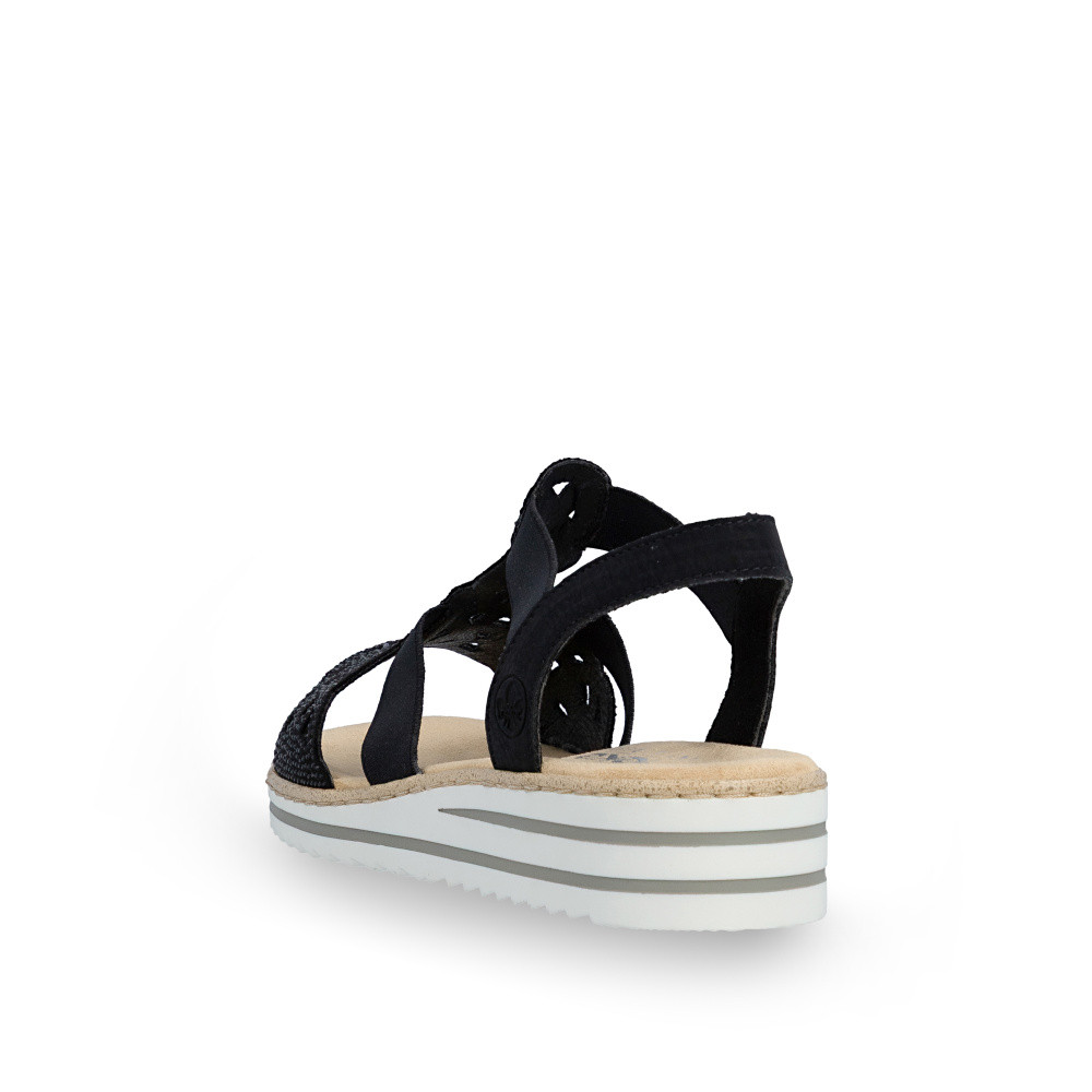 detail Dámské sandály RIEKER V0646-00 černá S6