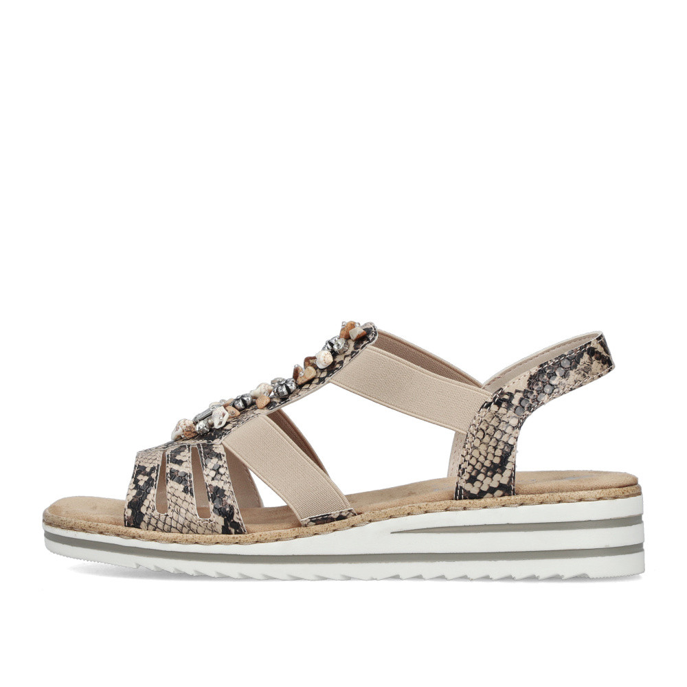 detail Dámské sandály RIEKER V0649-20 béžová S6