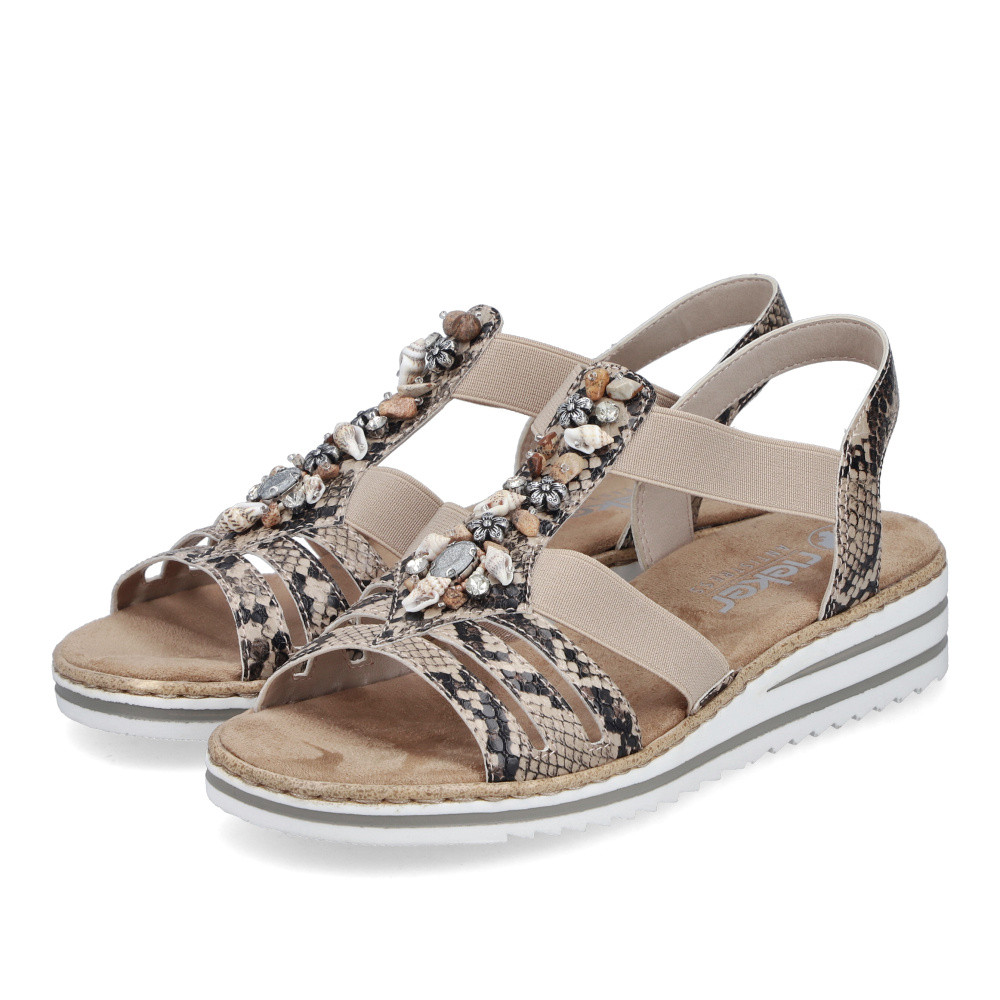 detail Dámské sandály RIEKER V0649-20 béžová S6