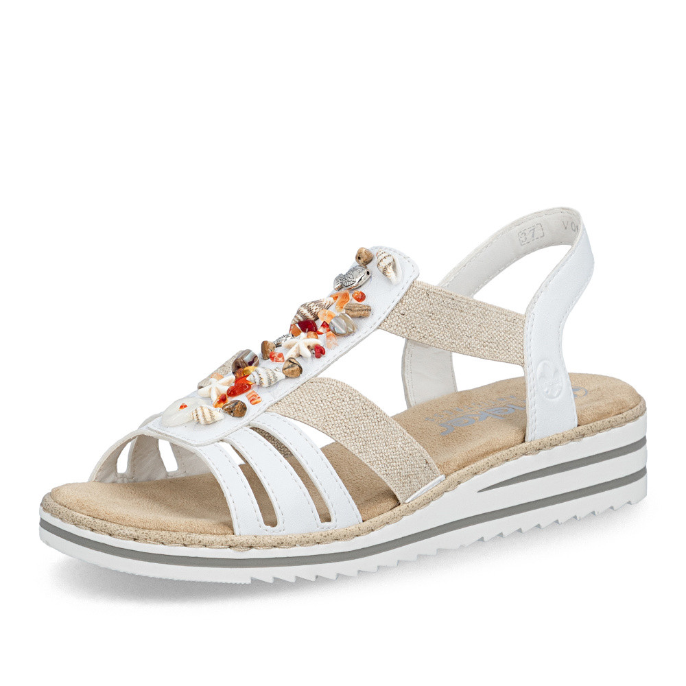 detail Dámské sandály RIEKER V0656-80 bílá S6