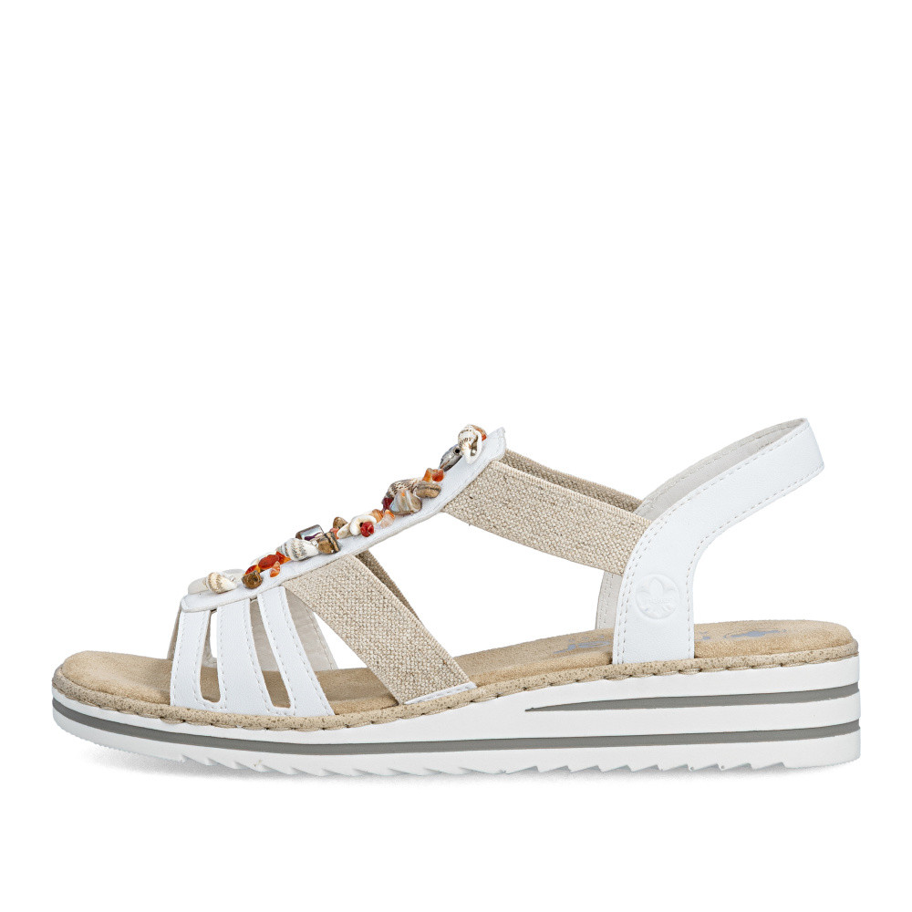 detail Dámské sandály RIEKER V0656-80 bílá S6