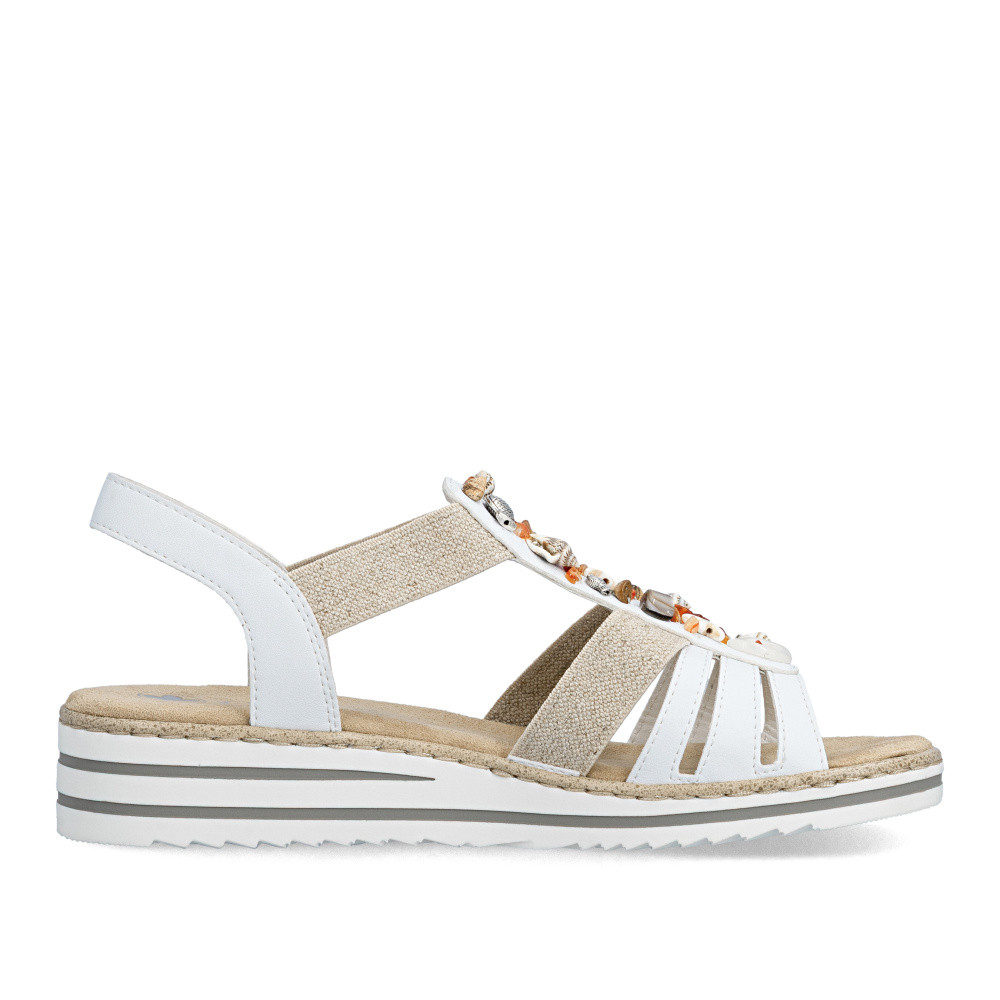 detail Dámské sandály RIEKER V0656-80 bílá S6