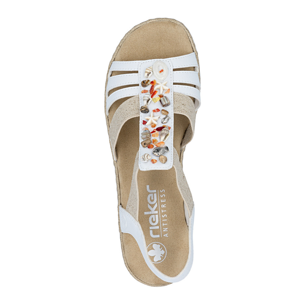 detail Dámské sandály RIEKER V0656-80 bílá S6