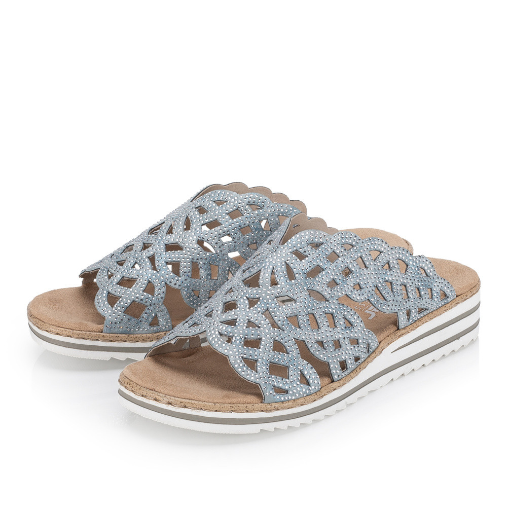 detail Dámské nazouváky RIEKER V0689-12 modrá S6