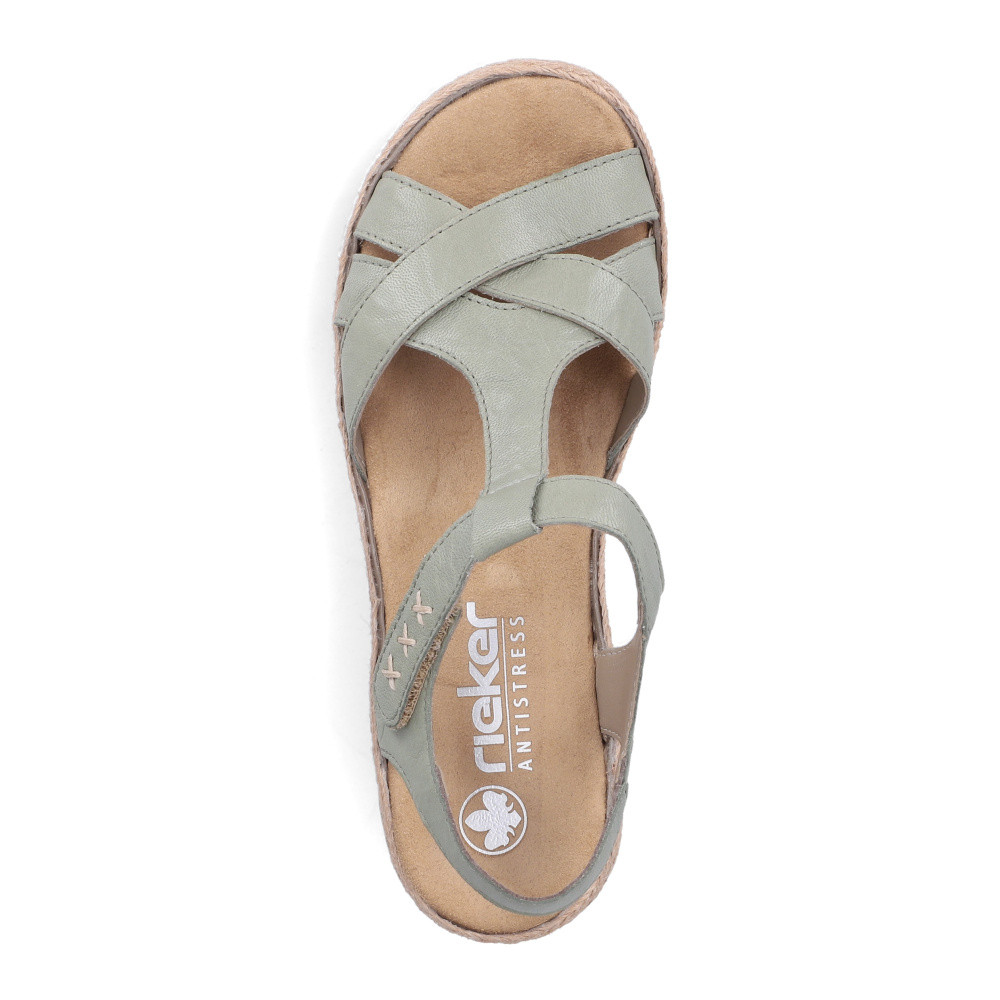 detail Dámské sandály RIEKER V0919-52 zelená S6