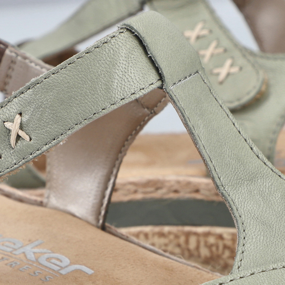 detail Dámské sandály RIEKER V0919-52 zelená S6