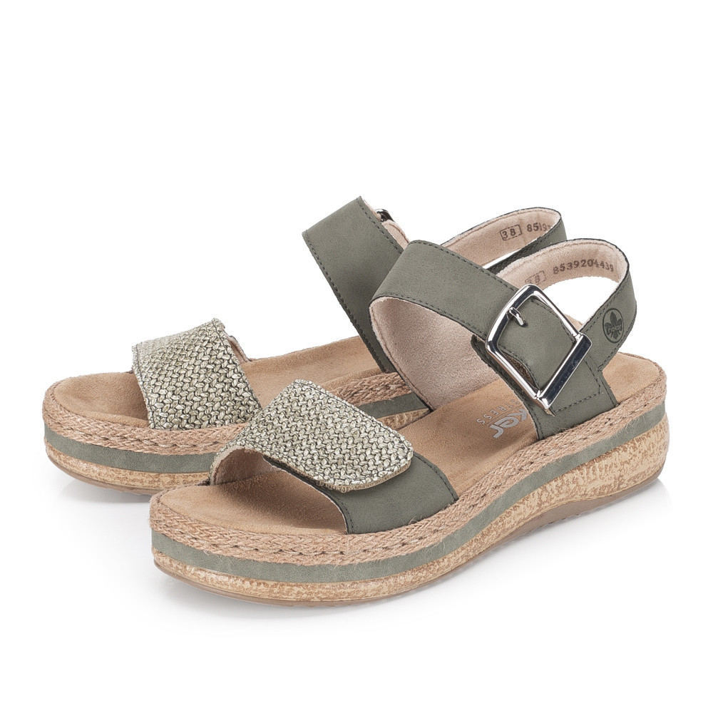 detail Dámské sandály RIEKER V0951-54 zelená S6