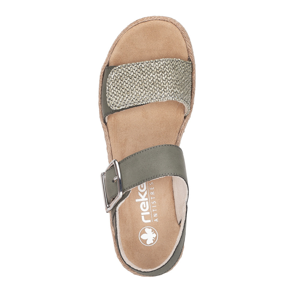 detail Dámské sandály RIEKER V0951-54 zelená S6