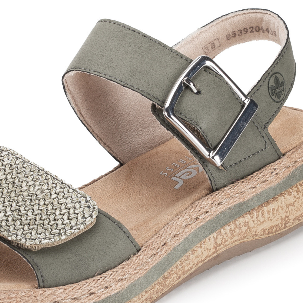 detail Dámské sandály RIEKER V0951-54 zelená S6