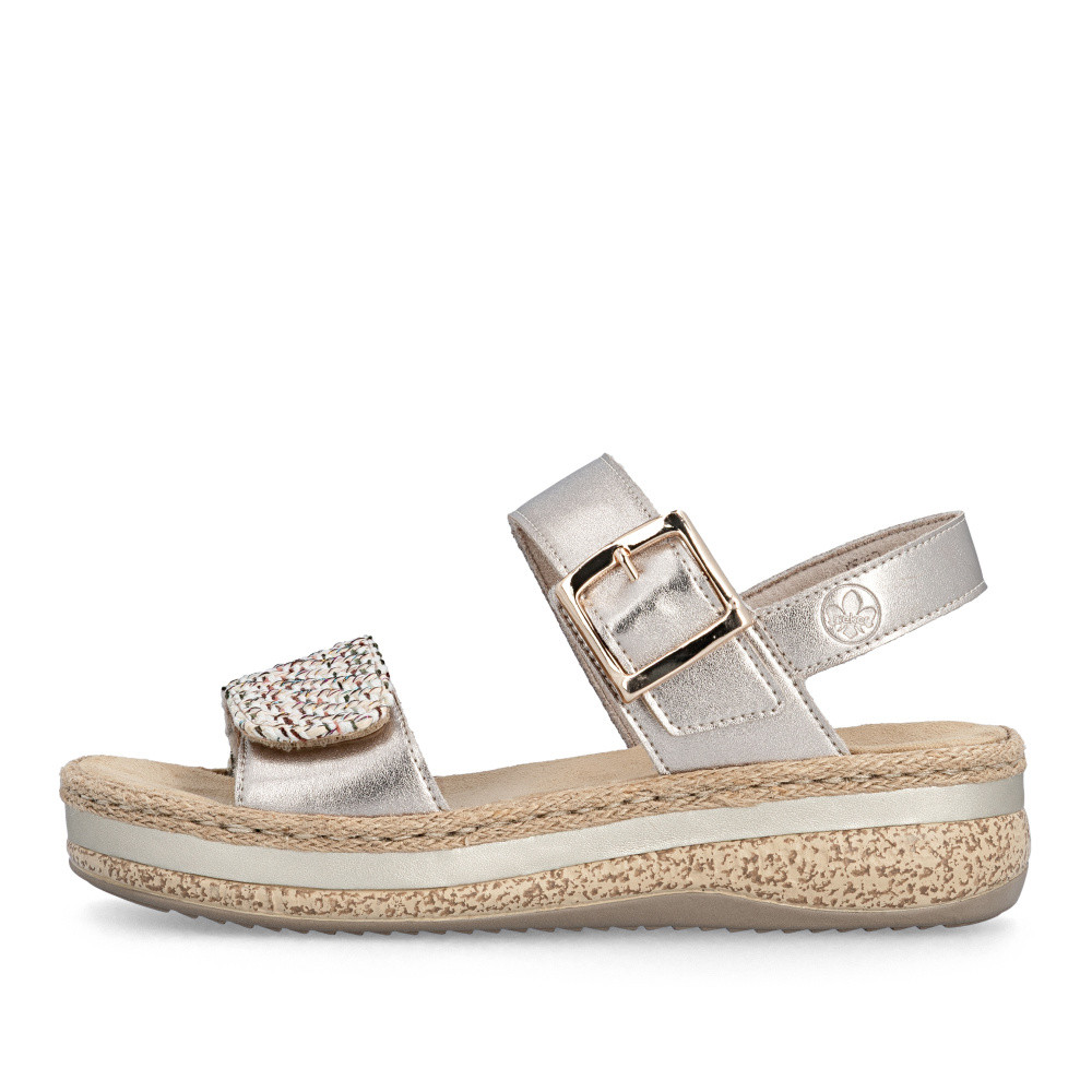 detail Dámské sandály RIEKER V0951-90 zlatá S6