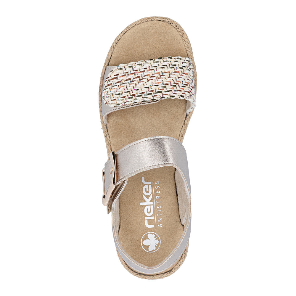 detail Dámské sandály RIEKER V0951-90 zlatá S6