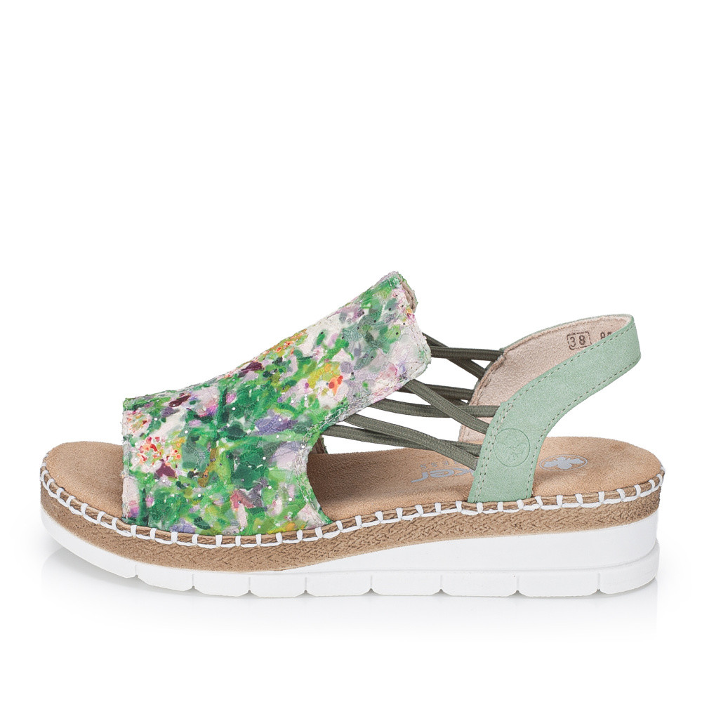 detail Dámské sandály RIEKER V1241-92 zelená S6