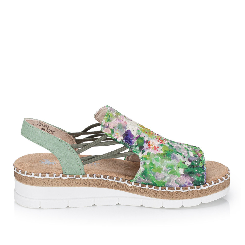 detail Dámské sandály RIEKER V1241-92 zelená S6