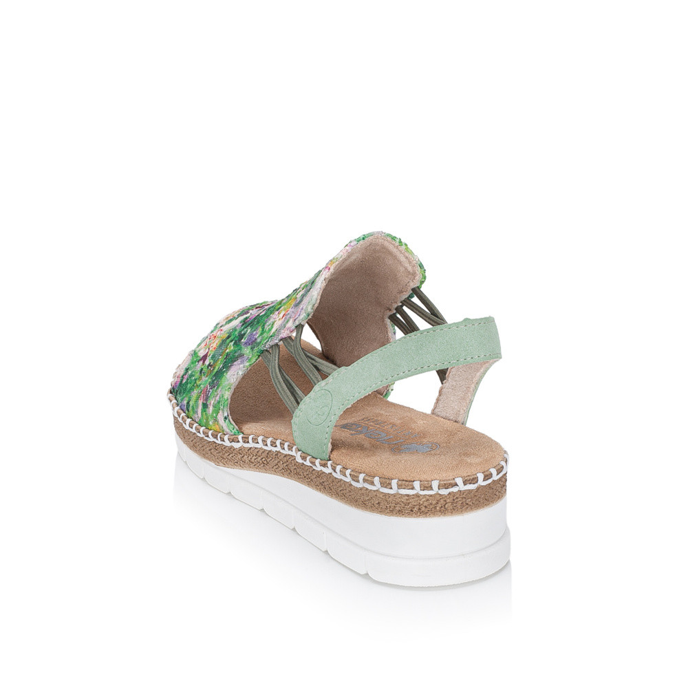 detail Dámské sandály RIEKER V1241-92 zelená S6