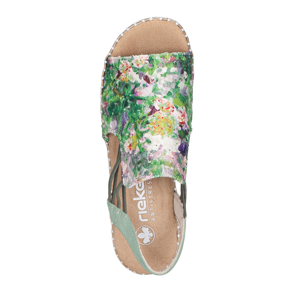 detail Dámské sandály RIEKER V1241-92 zelená S6