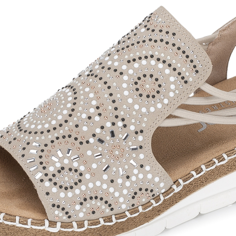 detail Dámské sandály RIEKER V1246-62 béžová S6