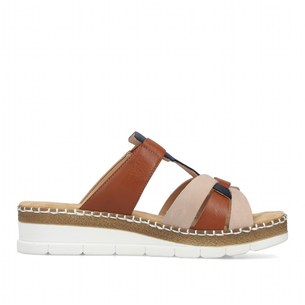 detail Dámské nazouváky RIEKER V1291-90 béžová S6