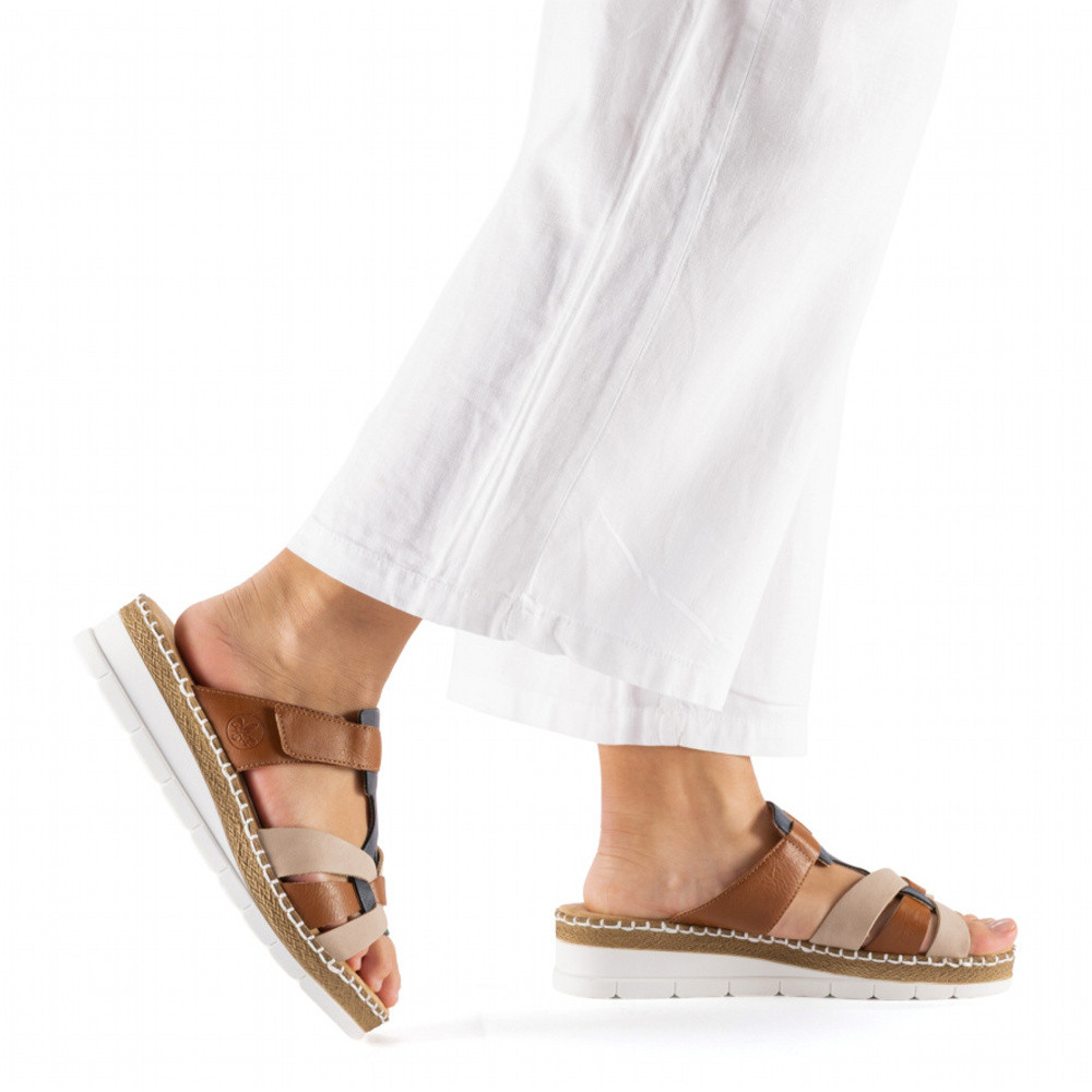 detail Dámské nazouváky RIEKER V1291-90 béžová S6