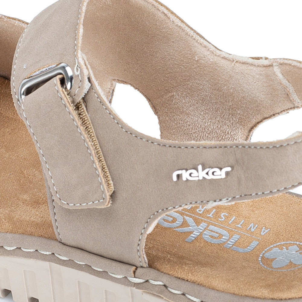 detail Dámské sandály RIEKER V1382-64 béžová S6