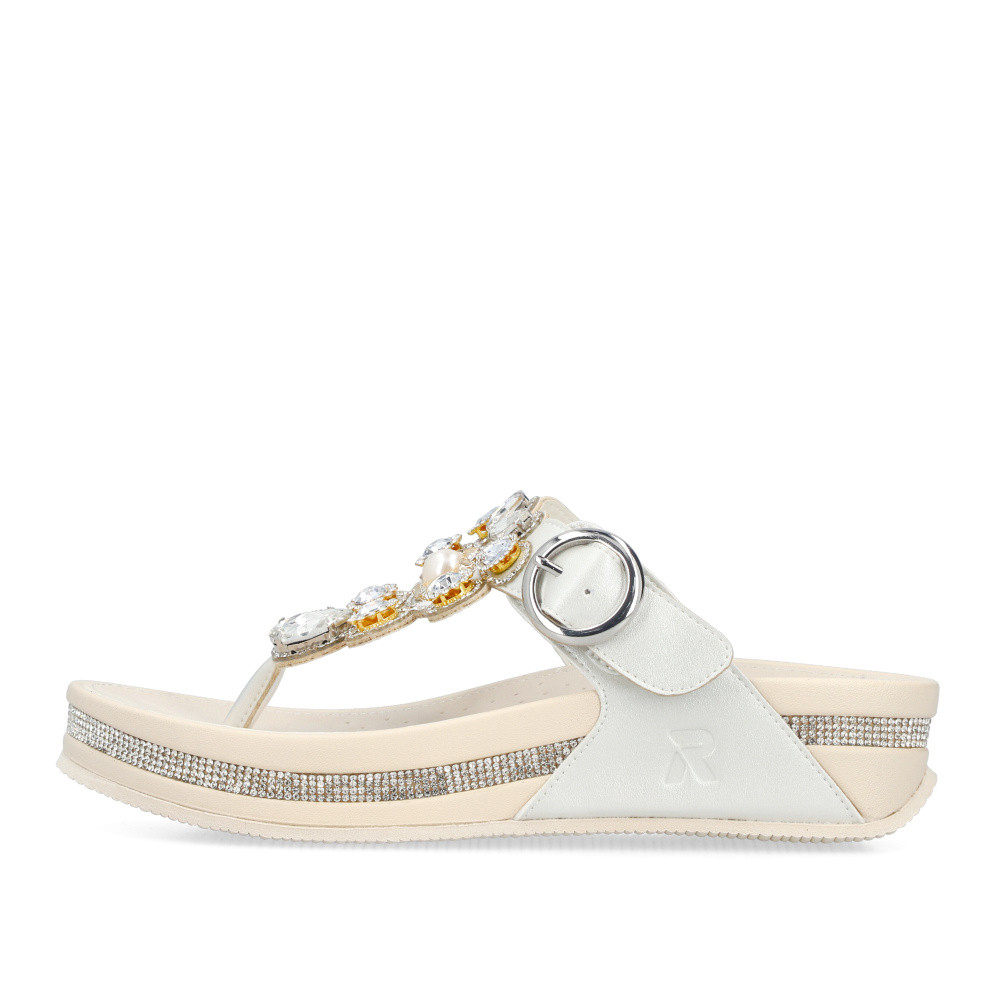 detail Dámské žabky RIEKER V1461-90 stříbrná S6