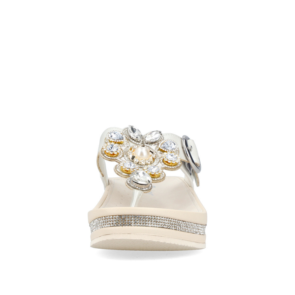 detail Dámské žabky RIEKER V1461-90 stříbrná S6