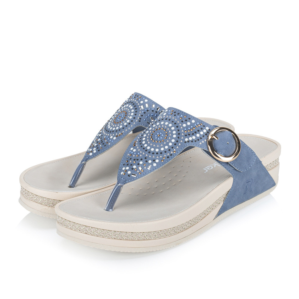 detail Dámské žabky RIEKER V1465-14 modrá S6