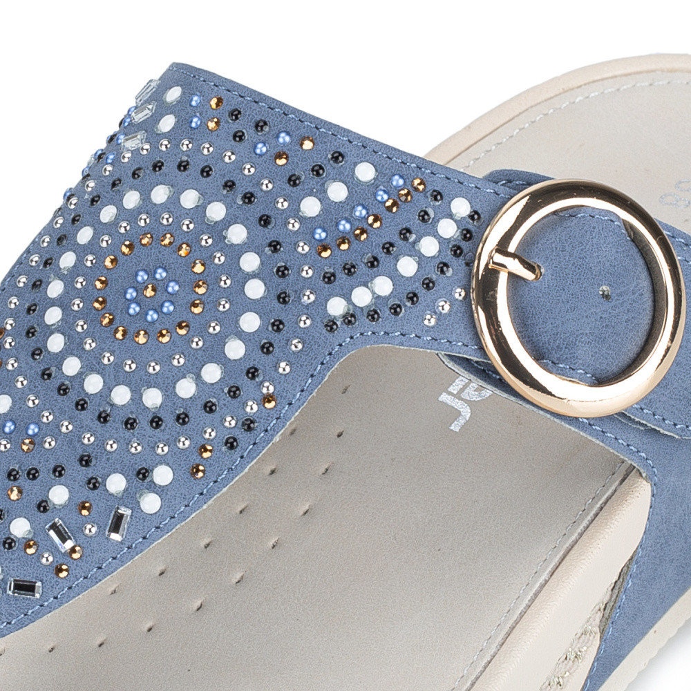 detail Dámské žabky RIEKER V1465-14 modrá S6