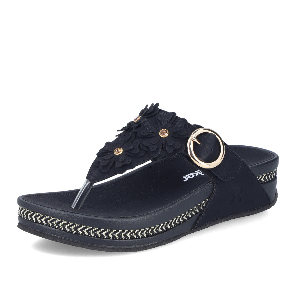 detail Dámské žabky RIEKER V1466-00   BLACK   F/S6