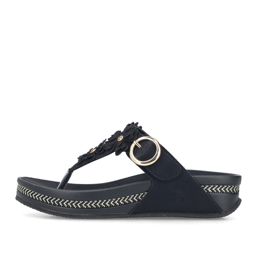 detail Dámské žabky RIEKER V1466-00   BLACK   F/S6