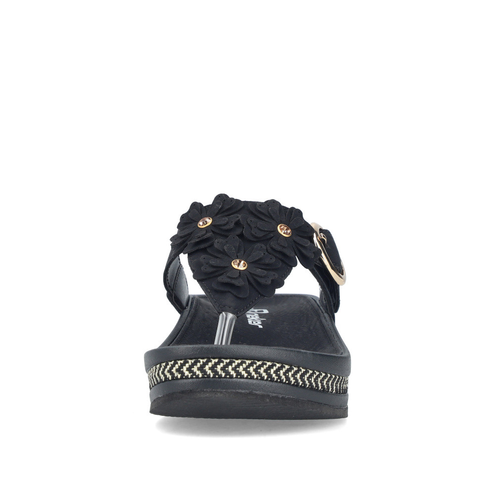 detail Dámské žabky RIEKER V1466-00   BLACK   F/S6