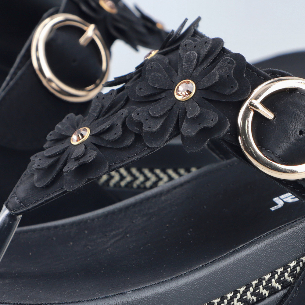 detail Dámské žabky RIEKER V1466-00   BLACK   F/S6