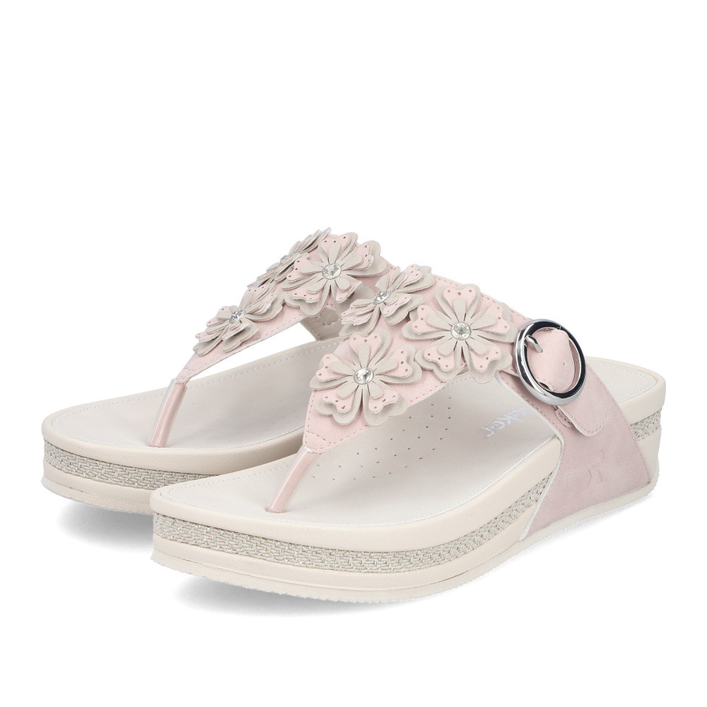 detail Dámské žabky RIEKER V1466-31 růžová S6