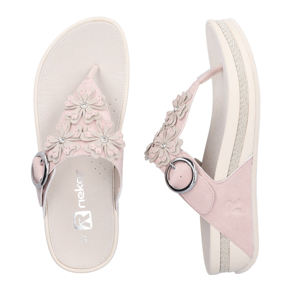 detail Dámské žabky RIEKER V1466-31 růžová S6