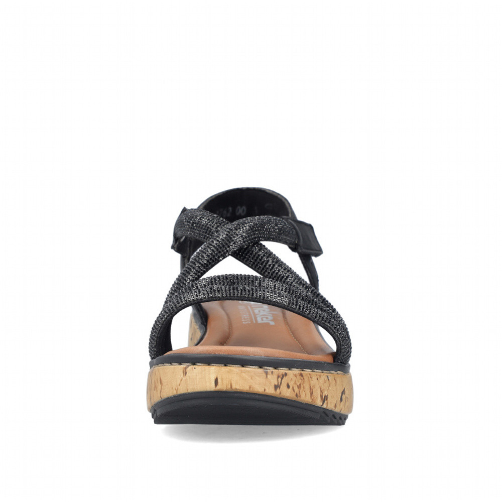 detail Dámské sandály RIEKER V1762-00 černá S6