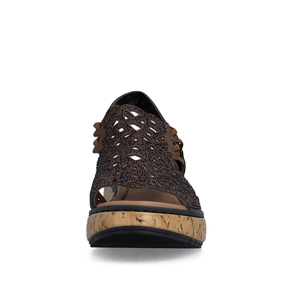 detail Dámské sandály RIEKER V1765-24 hnědá S6