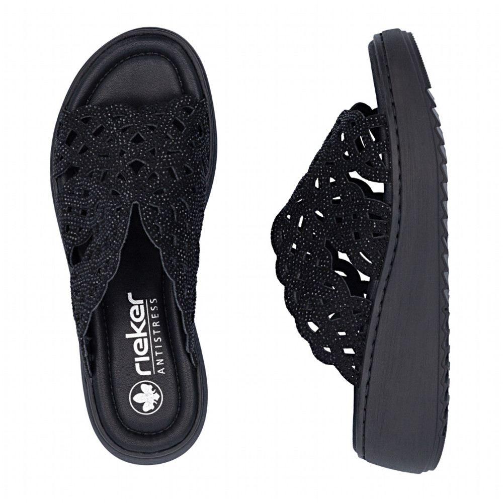 detail Dámské nazouváky RIEKER V1789-00 černá S6