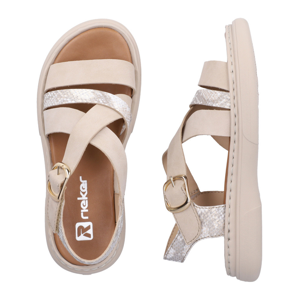 detail Dámské sandály RIEKER V3063-62 béžová S6