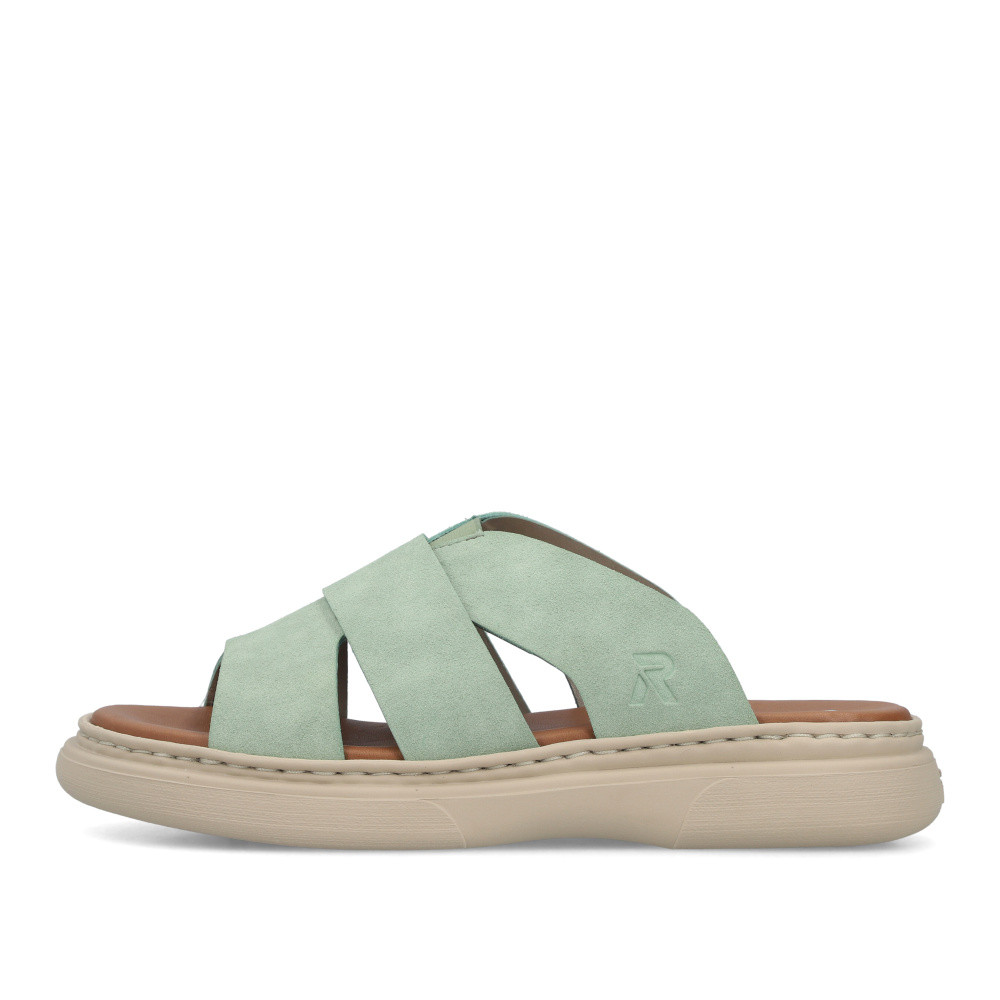 detail Dámské nazouváky RIEKER V3089-52 zelená S6