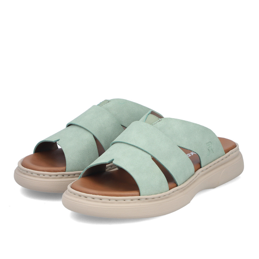 detail Dámské nazouváky RIEKER V3089-52 zelená S6