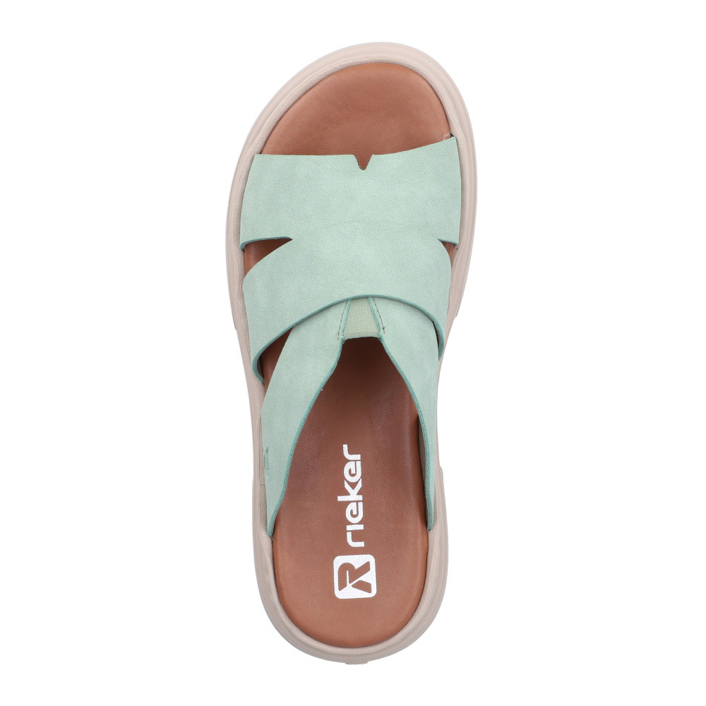 detail Dámské nazouváky RIEKER V3089-52 zelená S6