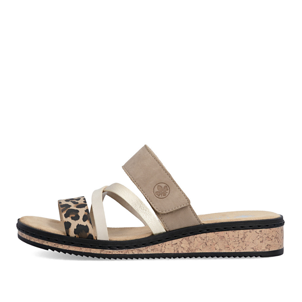 detail Dámské nazouváky RIEKER V3652-62 béžová S6