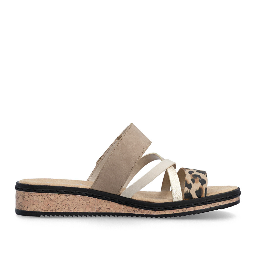 detail Dámské nazouváky RIEKER V3652-62 béžová S6