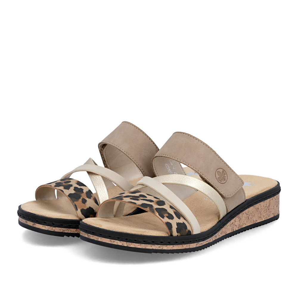 detail Dámské nazouváky RIEKER V3652-62 béžová S6