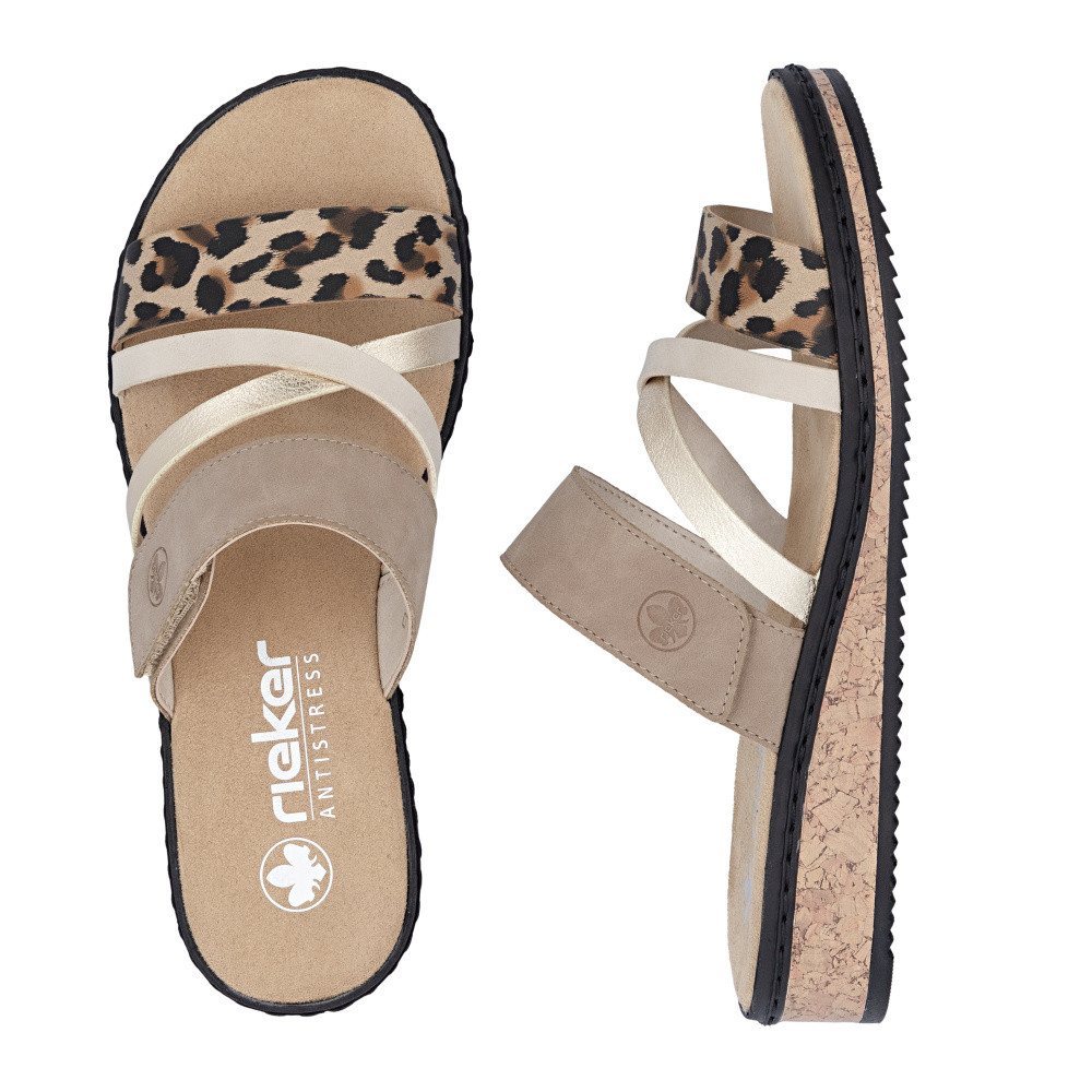 detail Dámské nazouváky RIEKER V3652-62 béžová S6